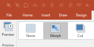 Screengrab of the PowerPoint Morph Transition